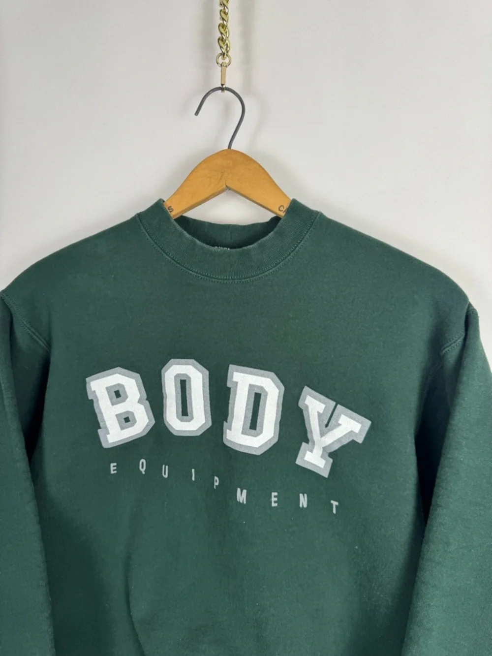 Vintage 90s Pine Green 'BODY Equipment' Crewneck Sweatshirt - Picture 4 of 6